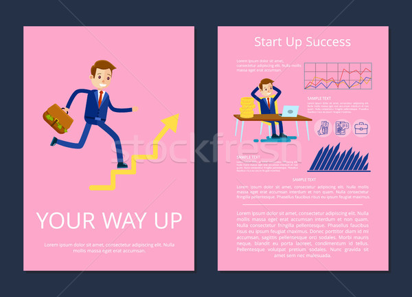 Your Way Up and Start Success Vector Illustration Stock photo © robuart