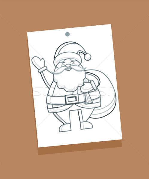 Santa Claus Sketch Picture Vector Illustration Stock photo © robuart