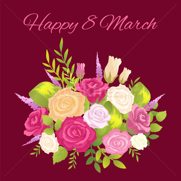 Stock photo: Happy 8 March Promo Poster Vector Illustration
