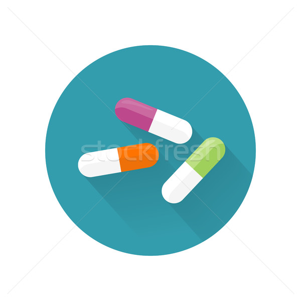 Pilules style design variété médicaments capsules Photo stock © robuart
