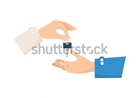One Hand Giving Key to Another. Process of Buying Stock photo © robuart