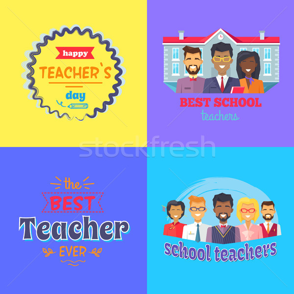 Happy Teachers Day Promo Vector Illustration. Stock photo © robuart