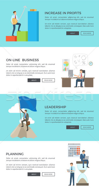 Wachstum Gewinne online Business Führung Planung Stock foto © robuart