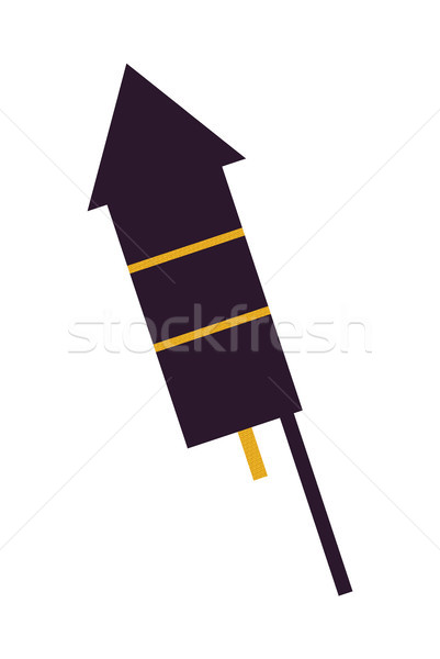 Dark Firework Rocket Icon Vector Illustration Stock photo © robuart