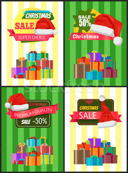 Christmas Discount for Holiday Presents Posters Stock photo © robuart