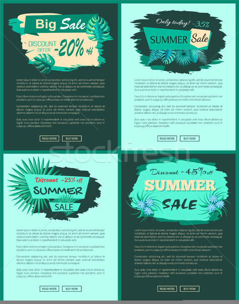 Discount Up 20 to 45 Percent Off Summer Sale Promo Stock photo © robuart