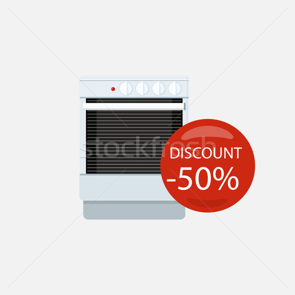 Sprzedaży gospodarstwo domowe urządzenia gazu piec elektronicznej Zdjęcia stock © robuart
