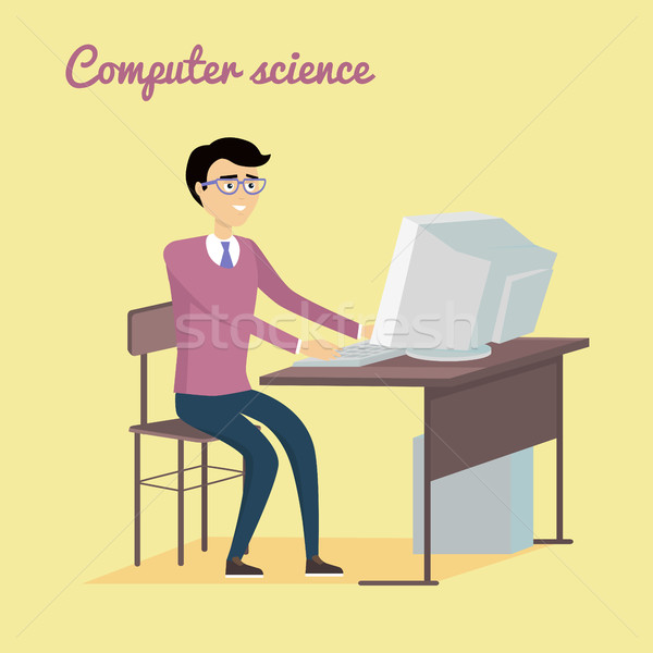 Computer Science Concept in Flat Style Design. Stock photo © robuart