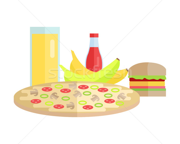 Food Concept Illustration in Flat Style Design. Stock photo © robuart