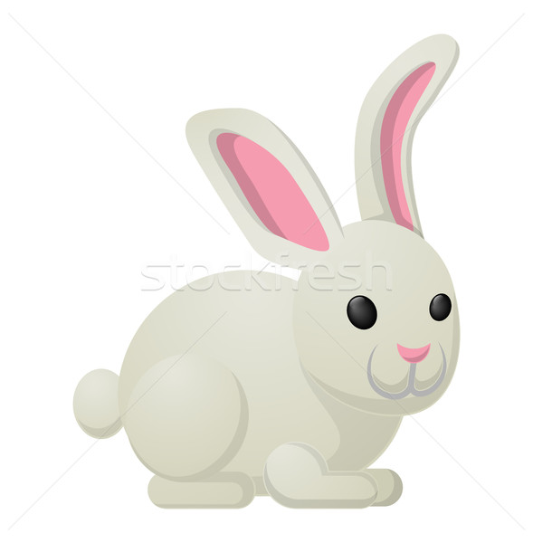 White Rabbit Bunny Sweetness Holiday Mascot Stock photo © robuart