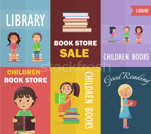 Bookstore vendita bambini biblioteca piccolo Foto d'archivio © robuart