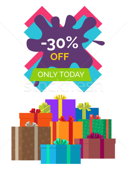 -30 off Only Today Sale Vector illustration Label Stock photo © robuart