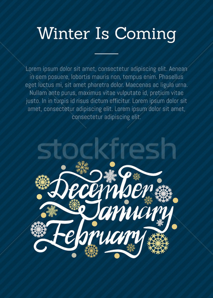 December January February Winter Month Inscription Stock photo © robuart