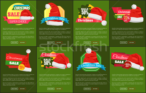 Set of Christmas Sale Super Choise Ad Banners Stock photo © robuart