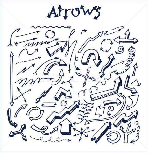 Lot of Pretty Arrows Sketches Vector Illustration Stock photo © robuart