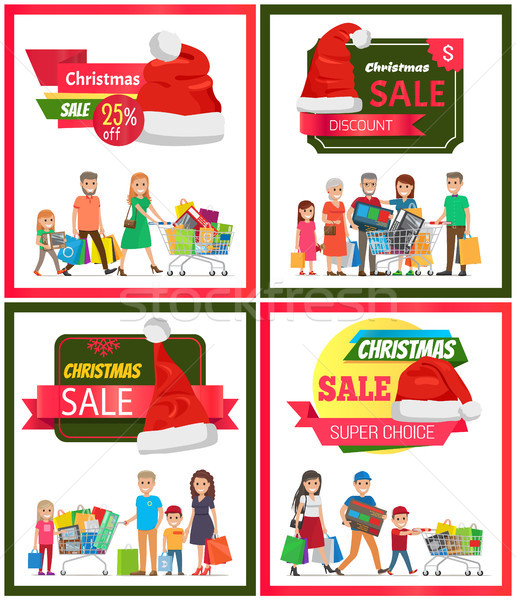 Set of Christmas Sale Premium Quality Banners Stock photo © robuart