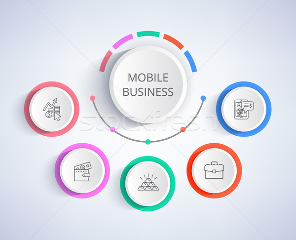 Modern Mobile Business Creative Promotional Poster Stock photo © robuart