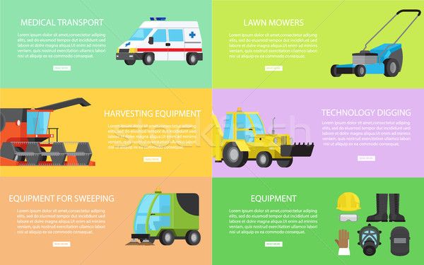 Special Machines and Protective Equipment Banners Stock photo © robuart