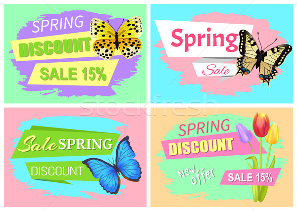 Collection of Spring sale Advertisement Springtime Stock photo © robuart