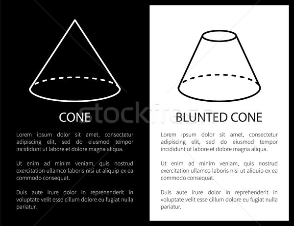 Cone and Blunted Cone Geometric Shapes Figures Stock photo © robuart
