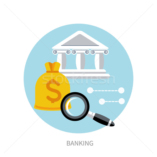 Stock photo: Bank office symbol