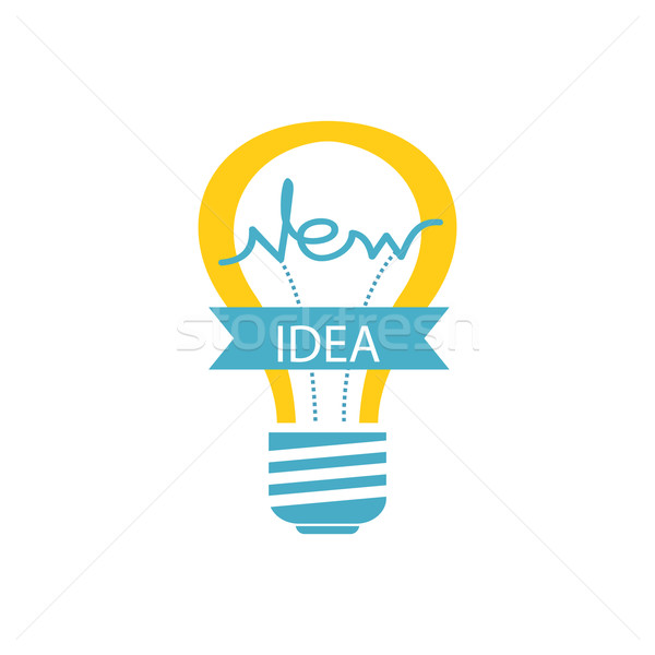 Glowing Yellow Light Bulb. New Idea Stock photo © robuart