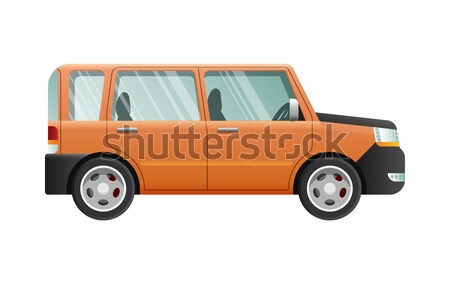 Orange Jeep Gläser Geschwindigkeit Fahrzeug isoliert Stock foto © robuart