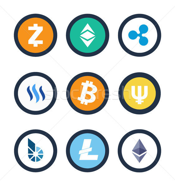 Cryptocurrency Different Coins Vector Illustration Stock photo © robuart