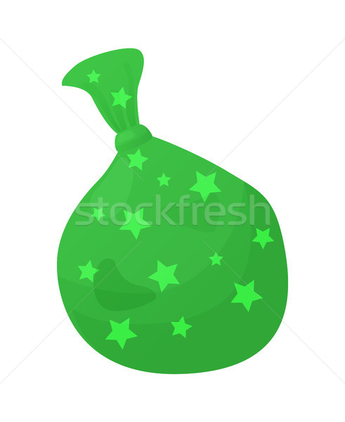 Balloon of Green Color Stars Vector Illustration Stock photo © robuart