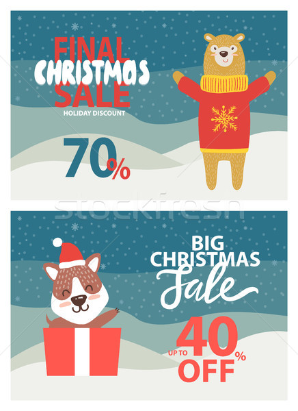 Final Christmas Sale 70 on Vector Illustration Stock photo © robuart