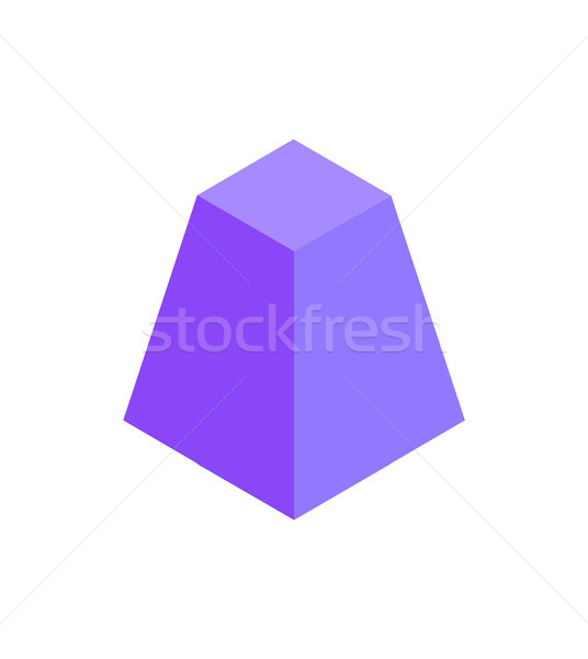 Cute Lilac Pyramid Template, Colorful Illustration Stock photo © robuart