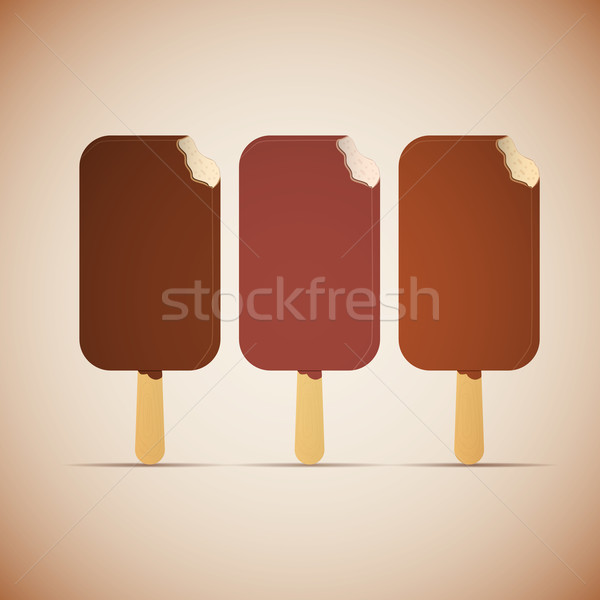 Soft serve ice cream with chocolate Stock photo © robuart