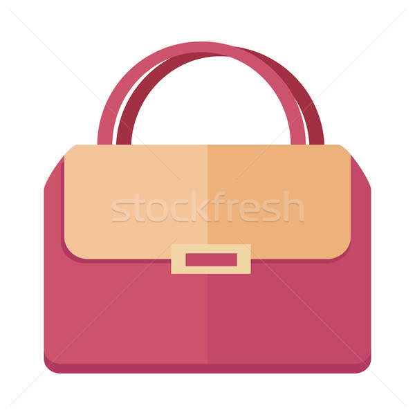 Ladies handbag in flat style. Female bag isolated. Stock photo © robuart