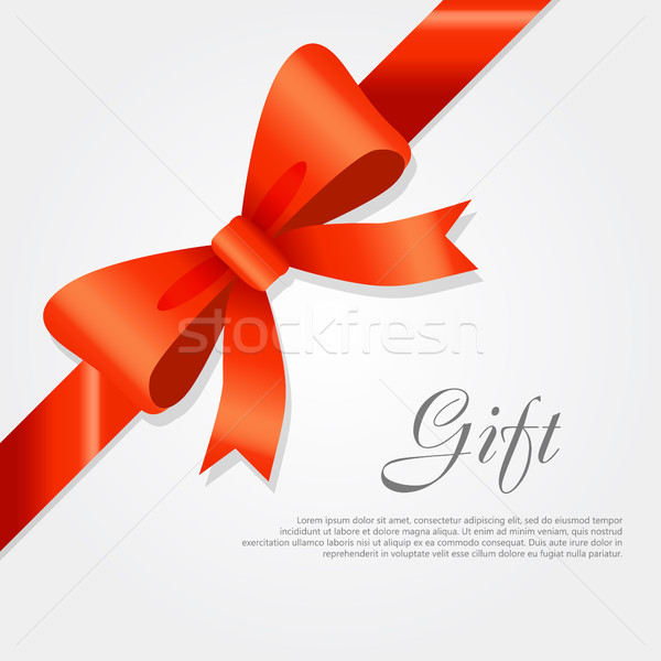 Geschenk Rood breed lint heldere boeg Stockfoto © robuart