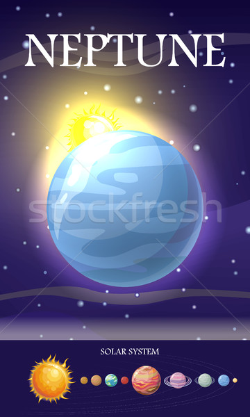 Planet Neptune in Solar System Stock photo © robuart