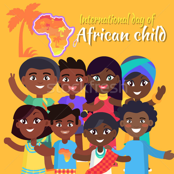 Сток-фото: международных · африканских · ребенка · день · открытки · дети