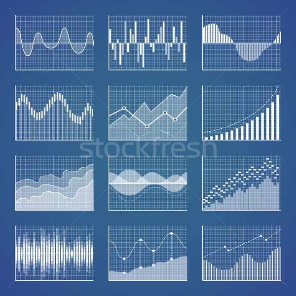 Graphics on Coordinate System with Grid Collection Stock photo © robuart