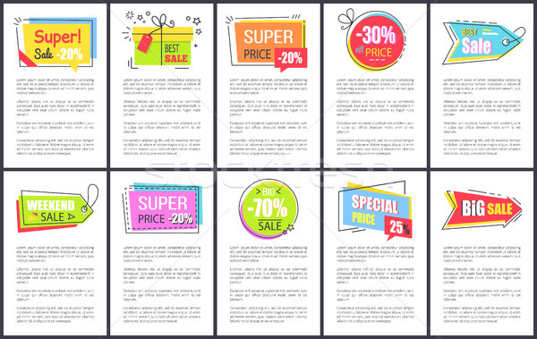 Super and Best Weekend Sale on Vector Illustration Stock photo © robuart