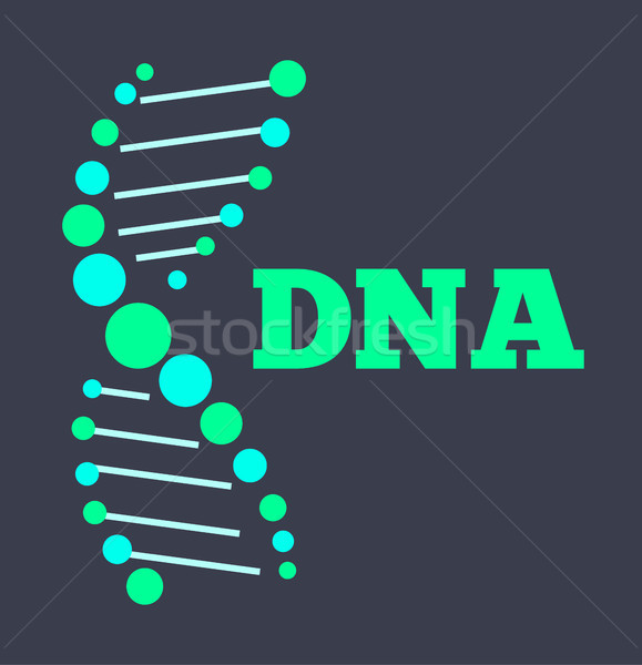 DNA Poster with Headline, Vector Illustration Stock photo © robuart