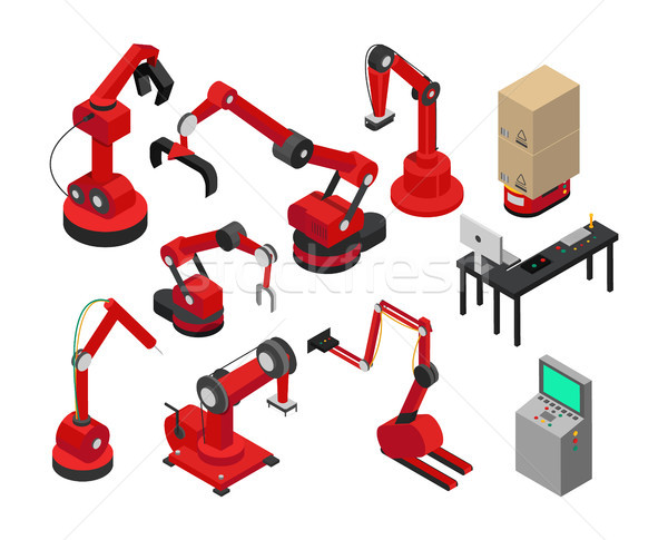 生産 産業 工場 赤 機器 要素 ストックフォト © robuart
