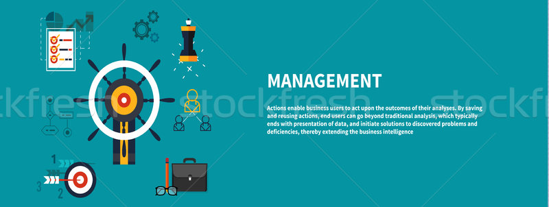 Icons for management concept Stock photo © robuart
