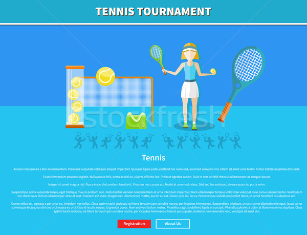 Tennis tournoi web interface page [[stock_photo]] © robuart