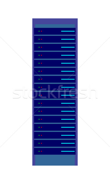 Foto stock: Servidor · ordenador · redes · hardware · icono · vector