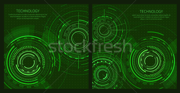 Two Technology Posters with Interface Patterns Stock photo © robuart