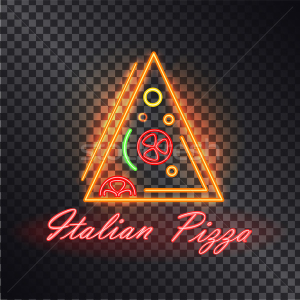 Italian Pizza Flare Food Icon, Vector Illustration Stock photo © robuart