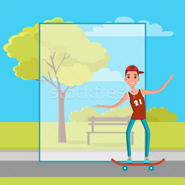 Stockfoto: Tiener · skateboarding · skater · jonge · man · skate · skateboarder