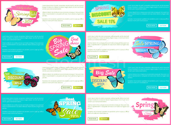 Total Spring Sale 70 Off Stickers on Web Posters Stock photo © robuart