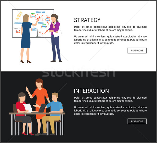 Imagine de stoc: Strategie · interactiune · set · oameni · în · picioare