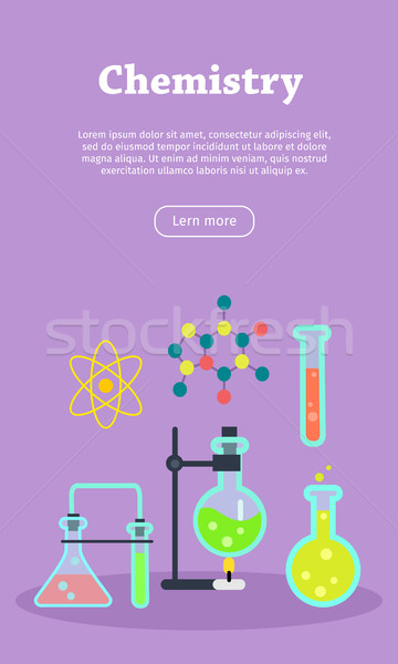 Chemistry Web Banner. Website template. Stock photo © robuart