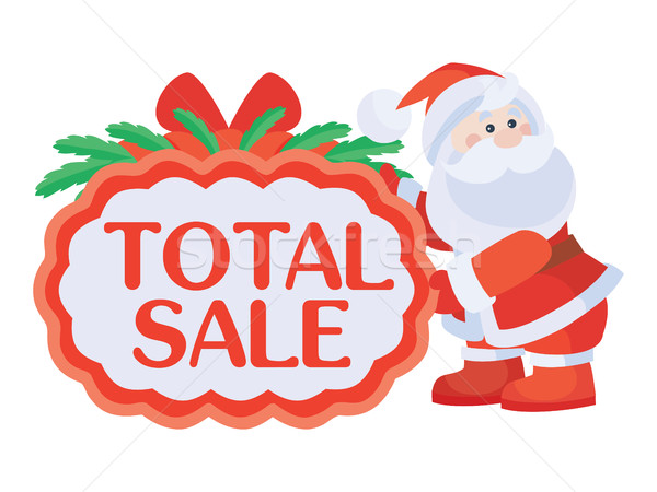 Total Sale Sticker For Christmas Discounts Stock photo © robuart